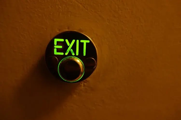 A button with the word 