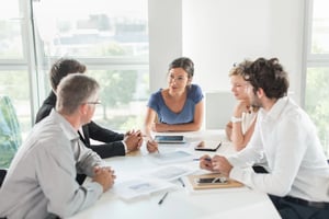 A board meeting chaired by a non-executive director